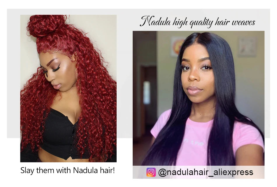 Nadula Hair Brazilian Curly Hair Weave 3 Bundles/4PCS Brazilian Hair Bundles Deal Curly Virgin Human Hair Extensions 8-26inch