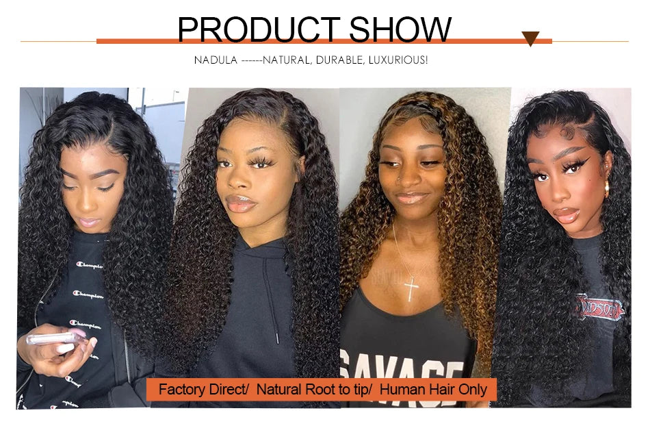 Nadula Hair Brazilian Curly Hair Weave 3 Bundles/4PCS Brazilian Hair Bundles Deal Curly Virgin Human Hair Extensions 8-26inch