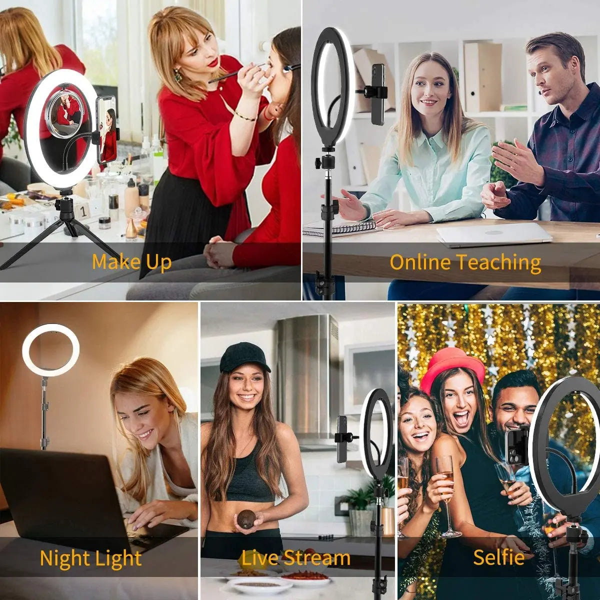 10 inch LED Selfie Ring Light Dimmable Photography Fill Lamp with Mini tripod for Phone Tiktok Live Video Photo Studio Ringlight