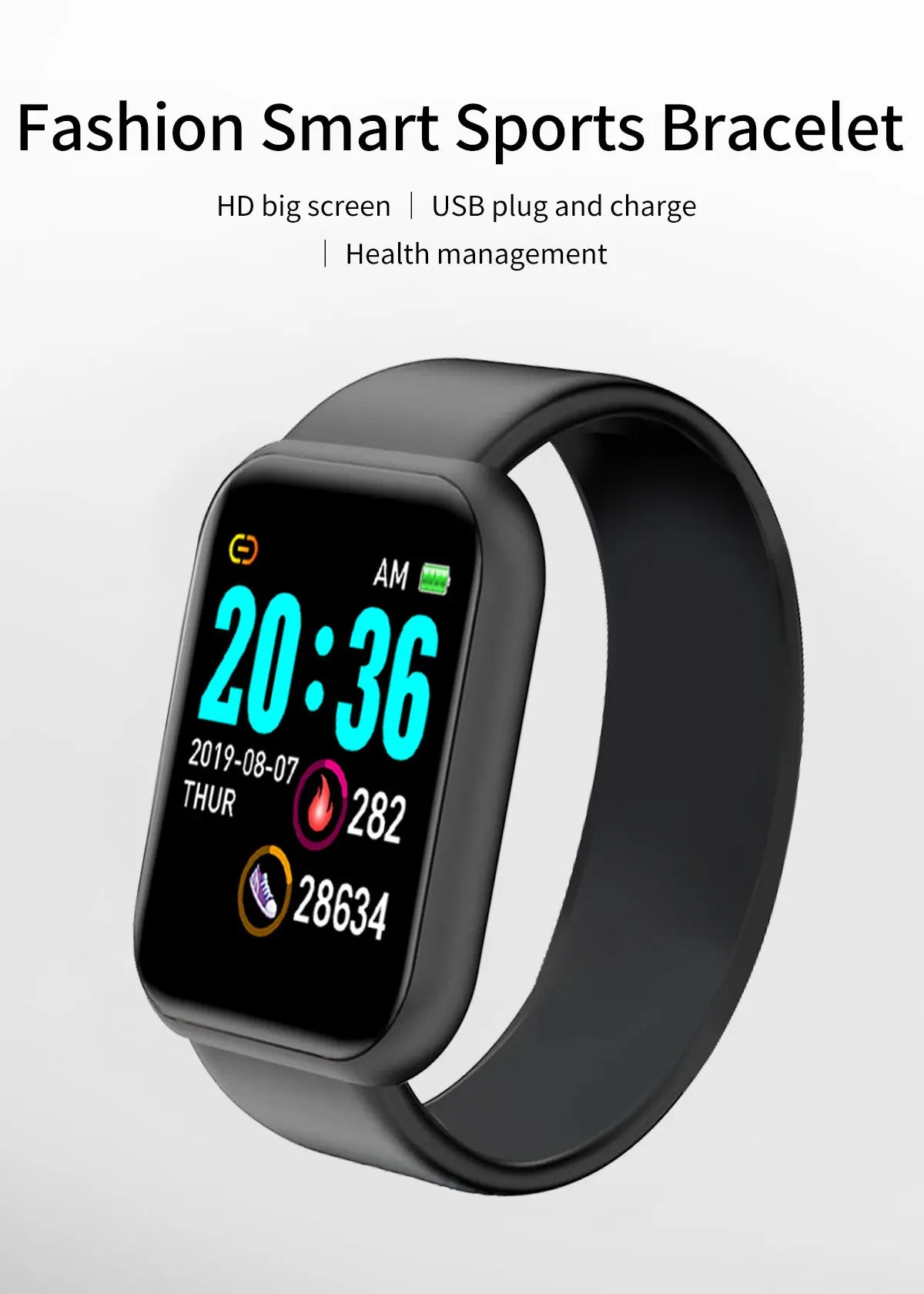 Multifunction Smart Watch For Men Women Kids Message Remind Music Control Sport Step Calories Smartwatch