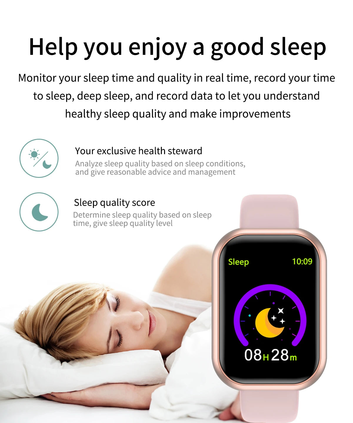 Multifunction Smart Watch For Men Women Kids Message Remind Music Control Sport Step Calories Smartwatch