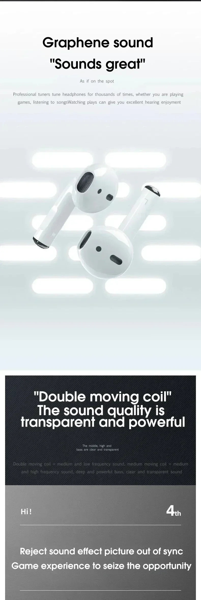 Pro 4 TWS Wireless Headphones Earphone Bluetooth Compatible 5.0 Waterproof Headset with Mic for Xiaomi iPhone Bluetooth Earbuds