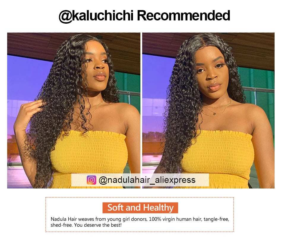 Nadula Hair Brazilian Curly Hair Weave 3 Bundles/4PCS Brazilian Hair Bundles Deal Curly Virgin Human Hair Extensions 8-26inch