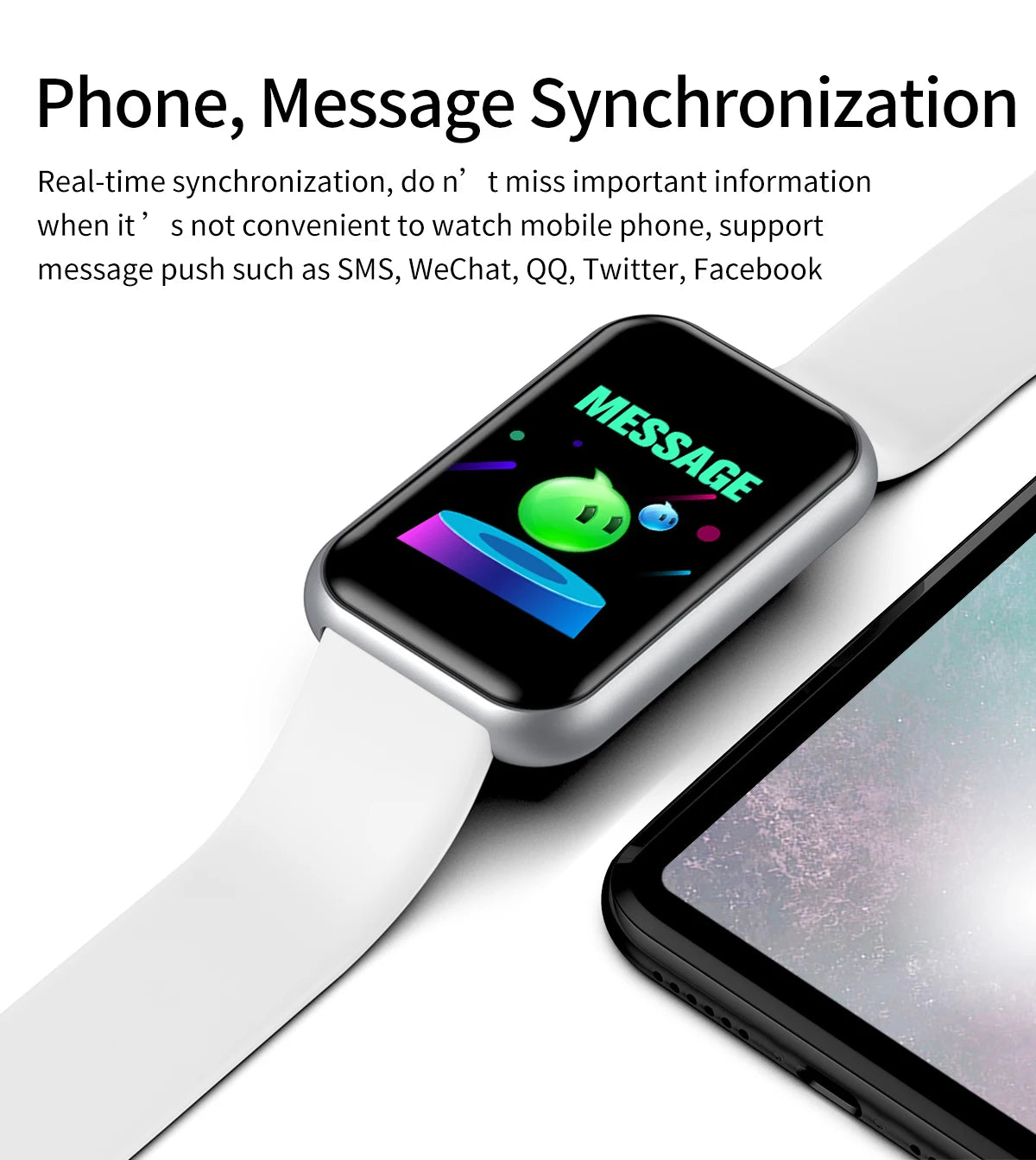 Multifunction Smart Watch For Men Women Kids Message Remind Music Control Sport Step Calories Smartwatch
